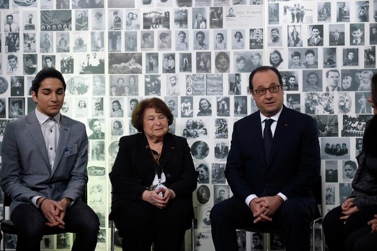 Президент Франции Франсуа Олланд на мероприятиях в память о 70-й годовщине освобождения Освенцима