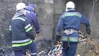 Взрыв и пожар на территории автокооператива в Киеве