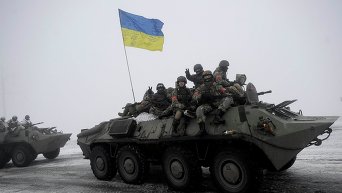 Украинские военнослужащие в селе Орехово Луганской области. Архивное фото