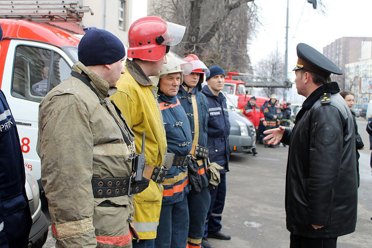 Работа спасателей Киева