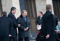 Экс-президент Украины Леонид Кучма перед началом переговоров контактной группы по Украине в Минске
