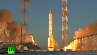 Старт ракеты Протон-М с британским спутником связи. Видео