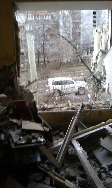 Обстрел улицы Розы Люксембург в Донецке