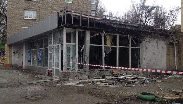 Обстрел улицы Артема в Донецке