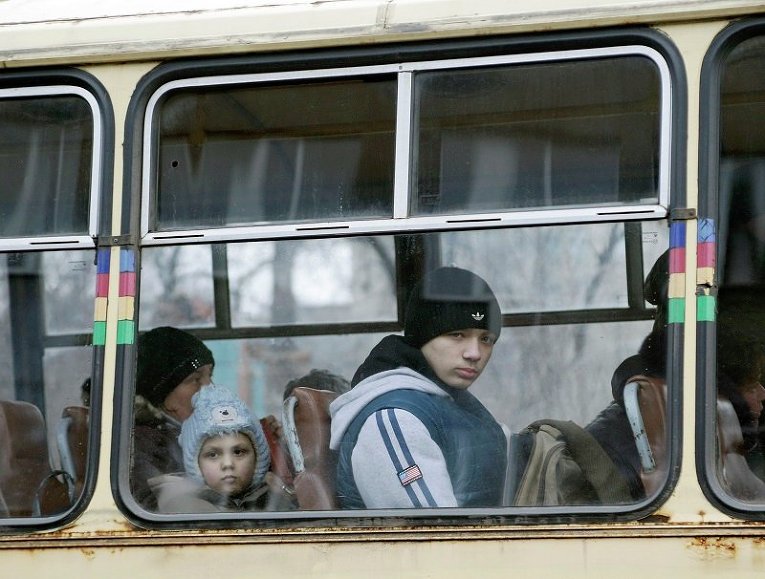 Эвакуация мирных жителей из Дебальцево