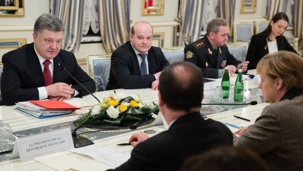 Встреча Петра Порошенко, Ангелы Меркель и Франсуа Олланда