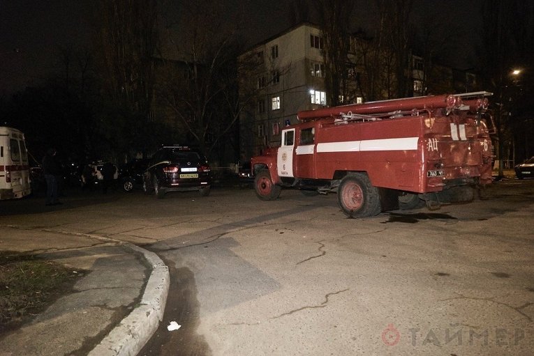 На месте взрыва в Одессе в ночь на 6 февраля 2015 года