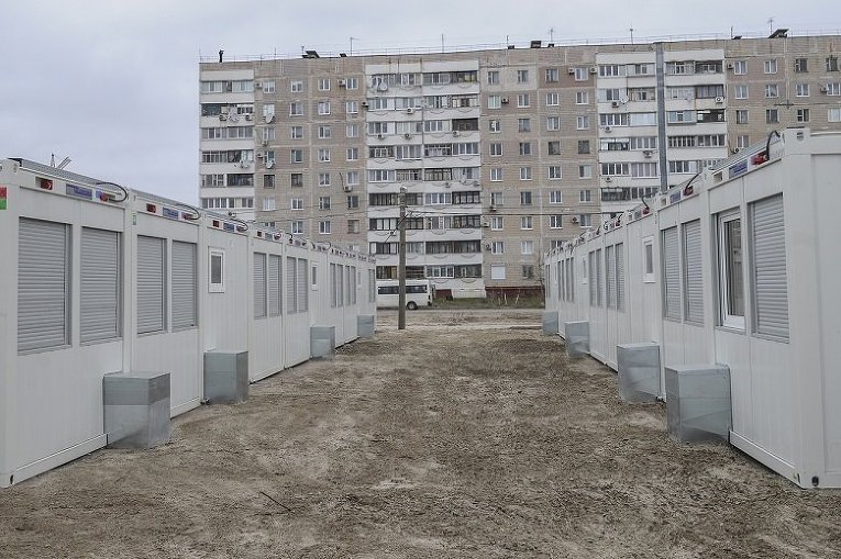 Модульный городок для переселенцев в Запорожье