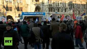 Акции протеста в Мюнхене против политики НАТО. Видео