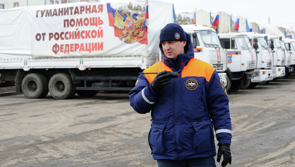Гуманитарный конвой для юго-востока Украины в Ростовской области