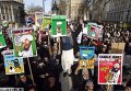 Акция мусульман в Лондоне против карикатур Charlie Hebdo