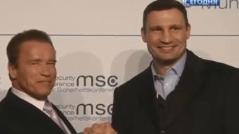 Встреча Виталия Кличко и Арнольда Шварцнеггера в Мюнхене