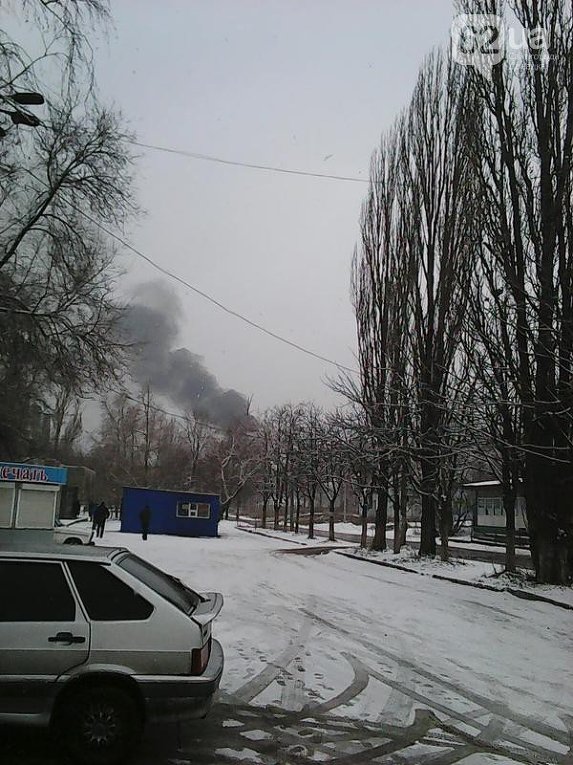 Артобстрел моста в Донецке