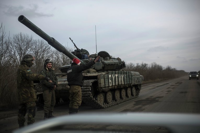 Техника украинских военных близ Дебальцево