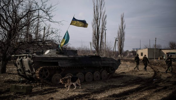 Техника украинских военных близ Дебальцево