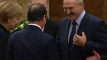 Александр Лукашенко встретил в Минске Ангелу Меркель и Франсуа Олланда