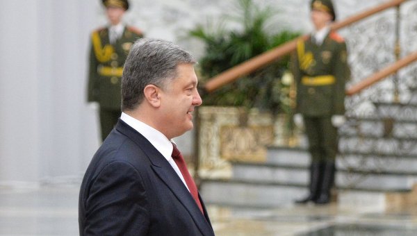 Президент Украины Петр Порошенко во Дворце независимости в Минске