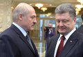 Александр Лукашенко и Петр Порошенко на переговорах в Минске