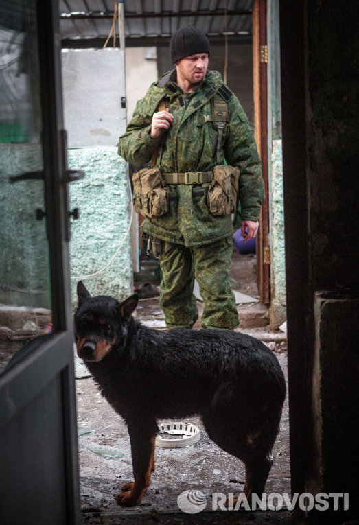 Ополченец в Донецкой области