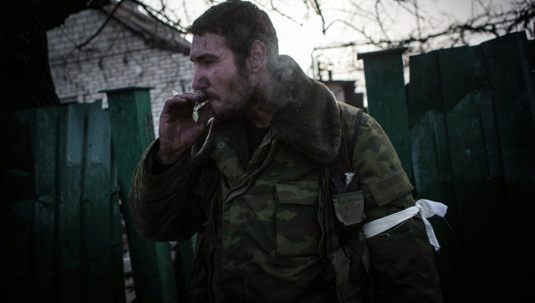Ополченец в Донецкой области
