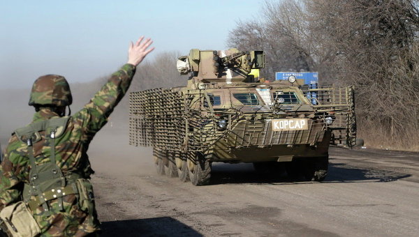 Украинские силовики близ Дебальцево