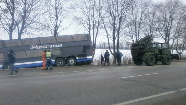 Авария автобуса на трассе Киев - Одесса
