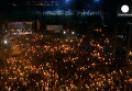 Около 30 тыс человек почтили память жертв терактов в Копенгагене. Видео