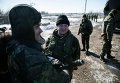 Ополченцы ДНР в Никишино Донецкой области 17 февраля 2015 года
