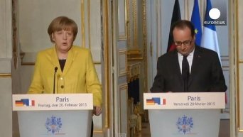Меркель и Олланд призвали к немедленному прекращению огня в Украине