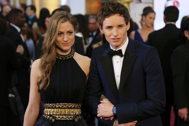 Эдди Редмэйн и его супруга Ханна Бэгшоу на церемонии премии Оскар, 22 февраля 2015
