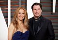 Джон Траволта с супругой Келли Престон на церемонии премии Оскар, 22 февраля 2015