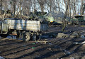 Разрушенный укрепрайон украинских военных на окраине города Дебальцево