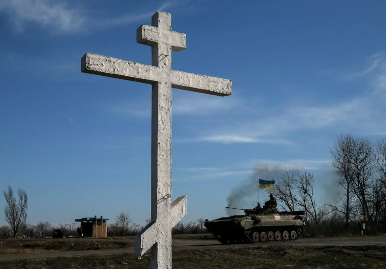 Украинские военные близ Артемовска