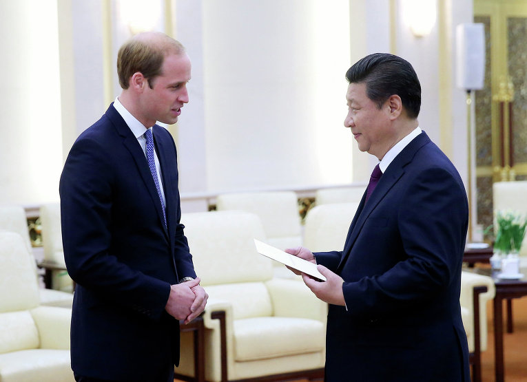 Британский принц Уильям прибыл в Китай
