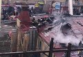 Пожар на улице Саксаганского в Киеве