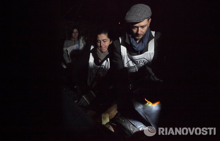Передача тел погибших бойцов ВС Украины в Донецке