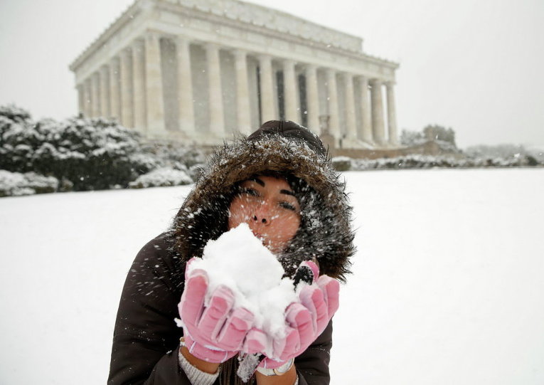 Снегопад в Вашингтоне