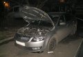 Взорванный автомобиль Skoda в Сумской области