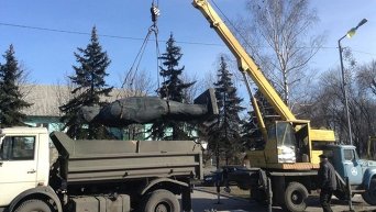 Снос памятника Ленину в Доброполье