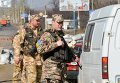 Милиция и Нацгвардия несут службу на блок-посту в Донецкой области
