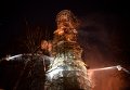 Пожар в Новодевичьем монастыре в Москве