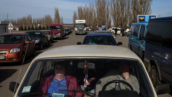 Украинско-российская граница на КПП Успенка