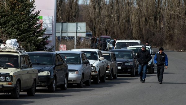 Украинско-российская граница на КПП Успенка