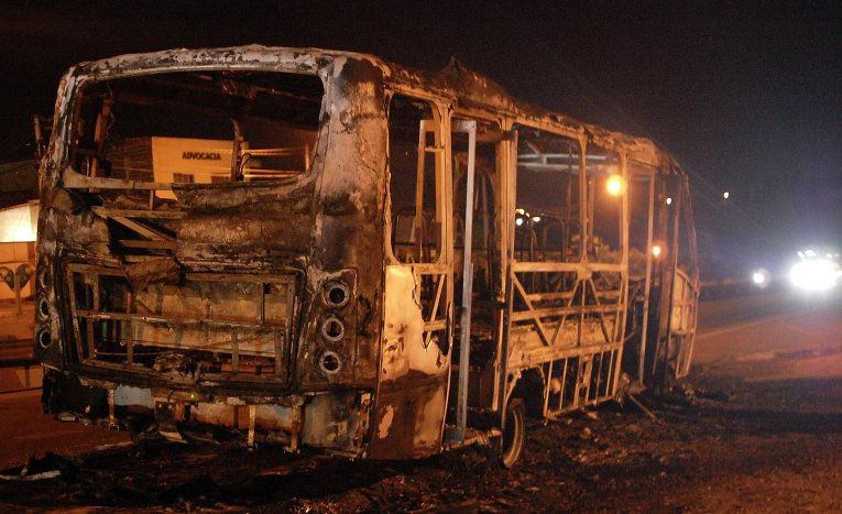 Автобус после нападения в Натале, Рио-Гранди-ду-Норти