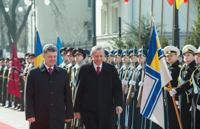 Президент Украины Петр Порошенко и президент Турции Реджеп Тайип Эрдоган в Киеве