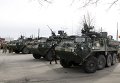 Показательный марш военнослужащих армии США Dragoon Ride в Латвии