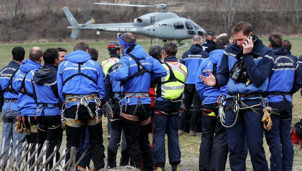 Поисково-спасательная операция в районе крушения А320 во Франции