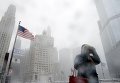 Погодные катаклизмы. Снегопад в американском городе Чикаго