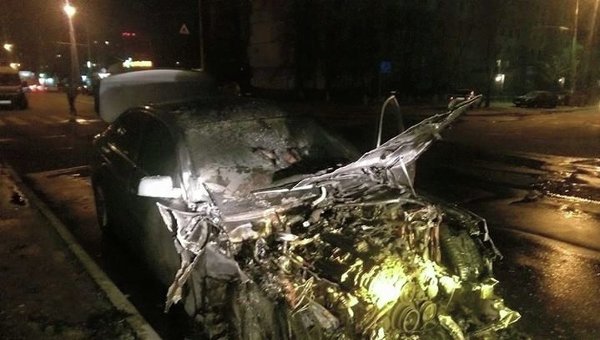 Сгоревшее авто и.о. главы Укрзализныци