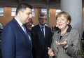 Спикер Верховной Рады Владимир Гройсман и канцлер ФРГ Ангела Меркель в Бундестаге